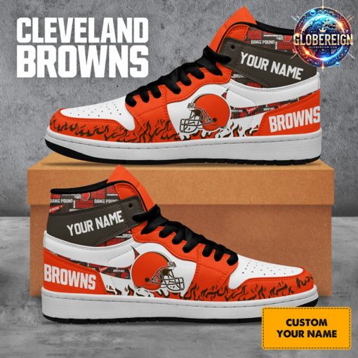 Cleveland Browns Collab Nike Custom Name Air Jordan 1