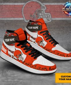 Cleveland Browns Collab Nike Custom Name Air Jordan 1