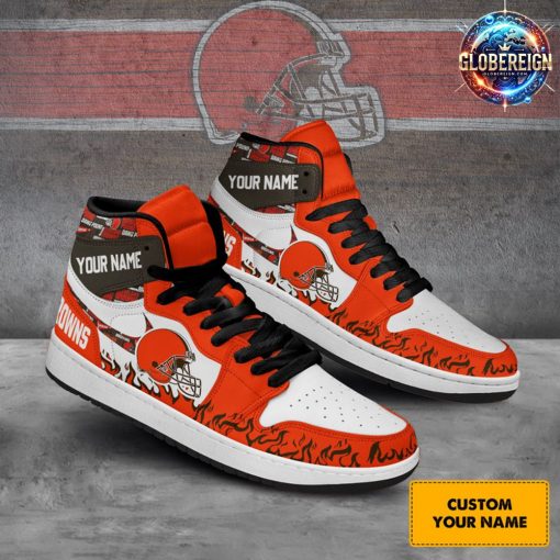 Cleveland Browns Collab Nike Custom Name Air Jordan 1