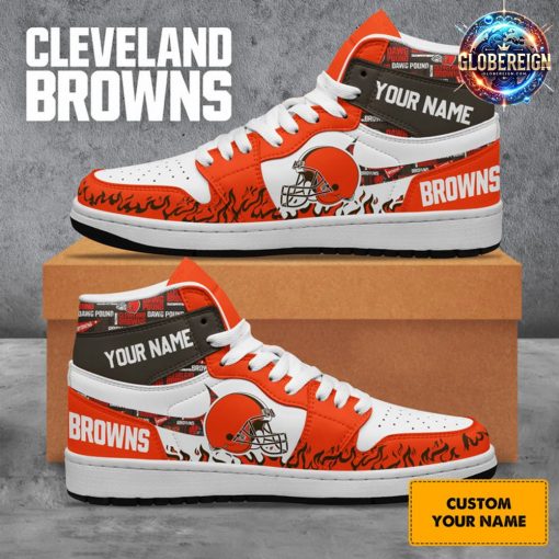 Cleveland Browns Collab Nike Custom Name Air Jordan 1