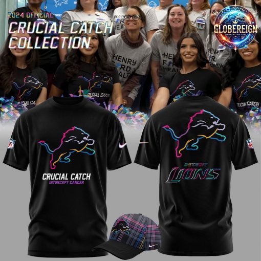 Detroit Lions Crucial Catch Intercept Cancer 2024 T-Shirt