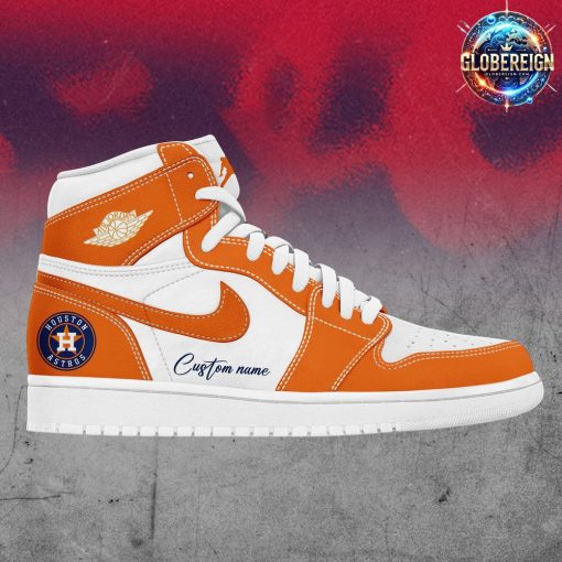 Houston Astros Collab Nike Custom Name Air Jordan 1 Shoes