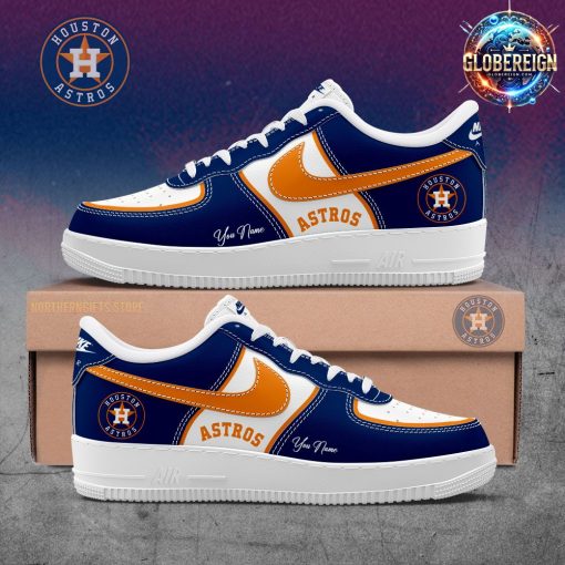 Houston Astros Collab Nike Custom Name Air Force 1 Shoes