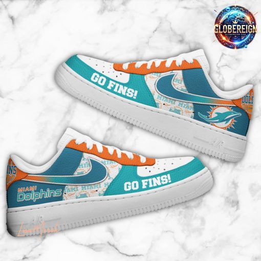 Miami Dolphins Go Fins Nike Air Force 1