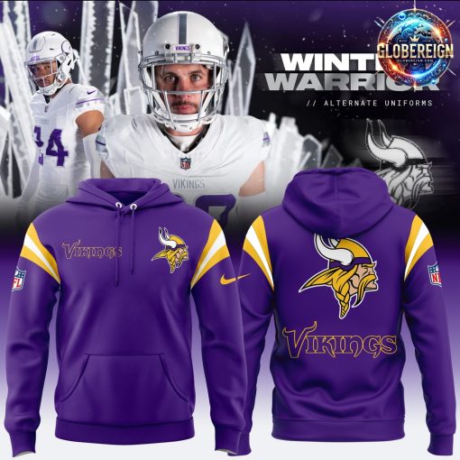 Minnesota Vikings Winter Warrior 2024 Purple Hoodie