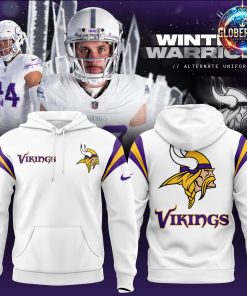 Minnesota Vikings Winter Warrior 2024 White Hoodie