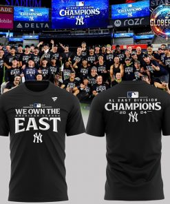 New York Yankees AL East Division Champions 2024 Black T-Shirt