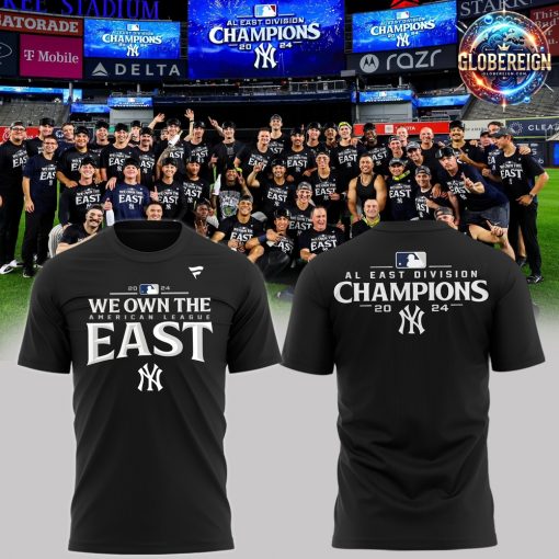 New York Yankees AL East Division Champions 2024 Black T-Shirt