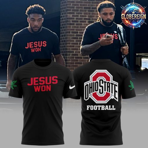 Ohio State Buckeye Jesus Won 2024 Black T-Shirt