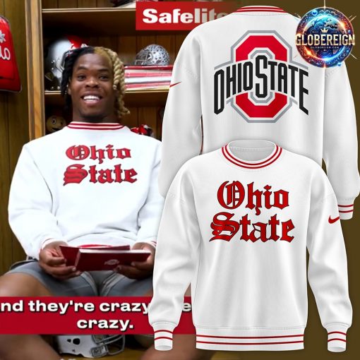 Ohio State Football Vintage 2024 White Sweatshirt