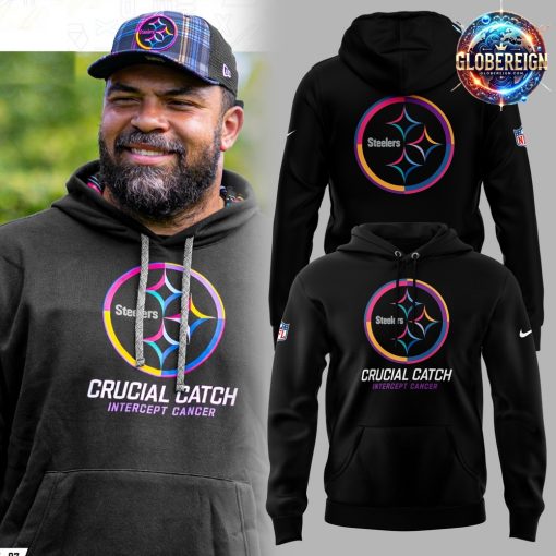 Pittsburgh Steelers Crucial Catch Intercept Cancer 2024 Hoodie