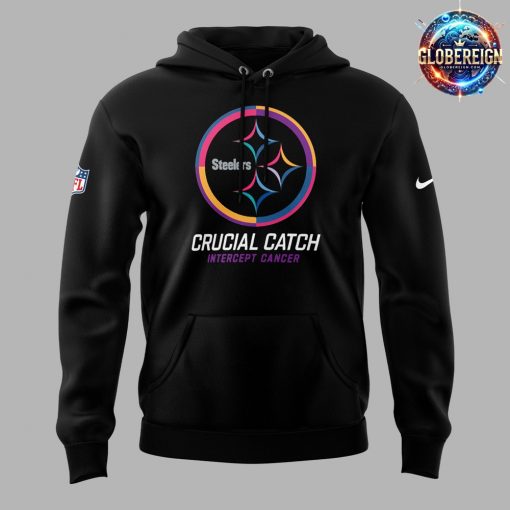 Pittsburgh Steelers Crucial Catch Intercept Cancer 2024 Hoodie