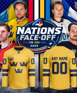 4 Nations Face-Off 2025 Swedish Team Special Edition Hockey Jersey