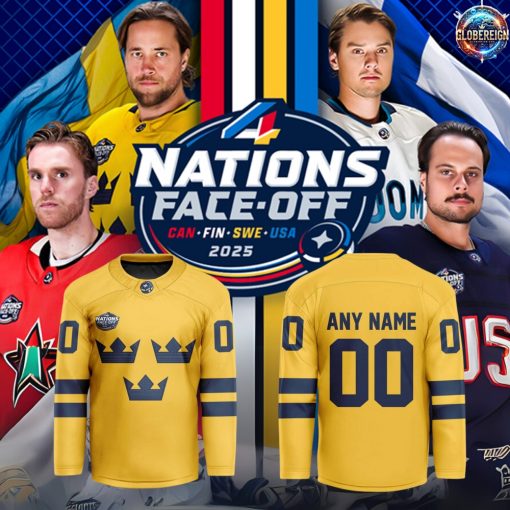 4 Nations Face-Off 2025 Swedish Team Special Edition Hockey Jersey