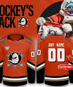 Anaheim Ducks Hockey Black 2024 Orange Hockey Jersey