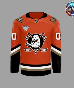 Anaheim Ducks Hockey Black 2024 Orange Hockey Jersey