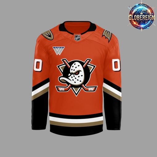 Anaheim Ducks Hockey Black 2024 Orange Hockey Jersey