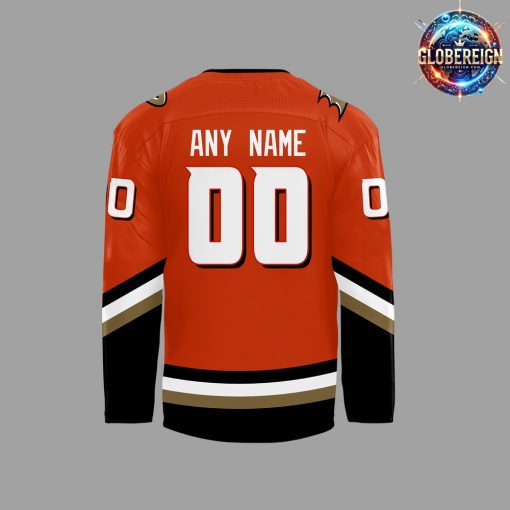 Anaheim Ducks Hockey Black 2024 Orange Hockey Jersey