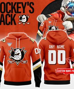 Anaheim Ducks Hockey Black 2024 Orange Hoodie