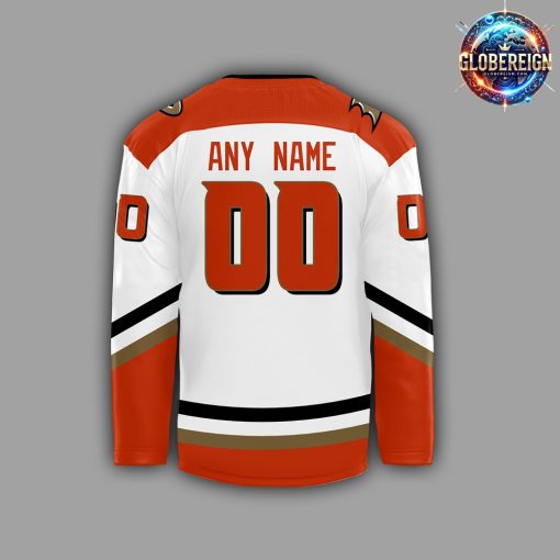 Anaheim Ducks Hockey Black 2024 White Hockey Jersey