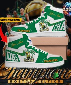 Boston Celtics NBA Finals Champions Customized Air Jordan 1 Shoes