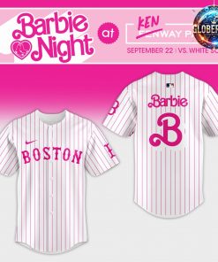 Boston Red Sox Barbie Night 2024 Stripe Baseball Jersey