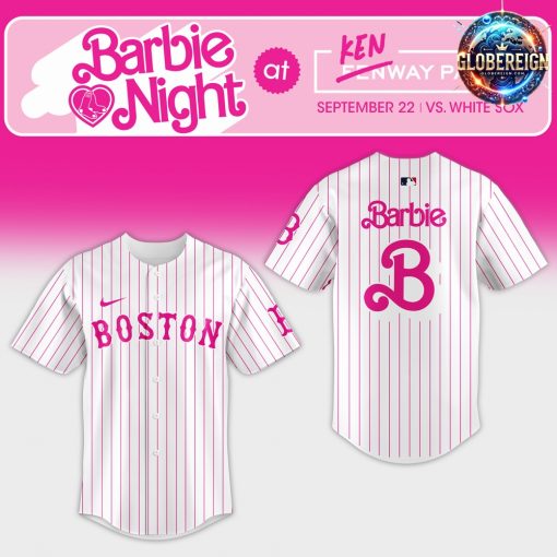 Boston Red Sox Barbie Night 2024 Stripe Baseball Jersey