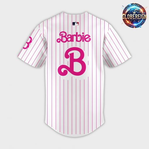 Boston Red Sox Barbie Night 2024 Stripe Baseball Jersey