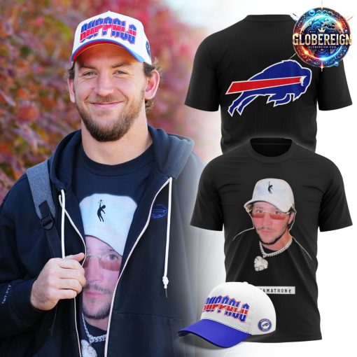 Buffalo Bills x Josh Allen Mustache Ride Black T-Shirt