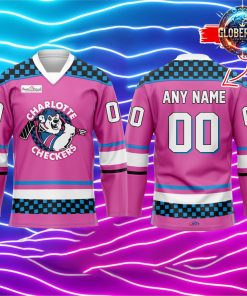 Charlotte Checkers Neon Night Custom Hockey Jersey