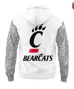 Cincinnati Bearcats Mens Basketball Black Cat Alternate Uniform Whrite Hoodie