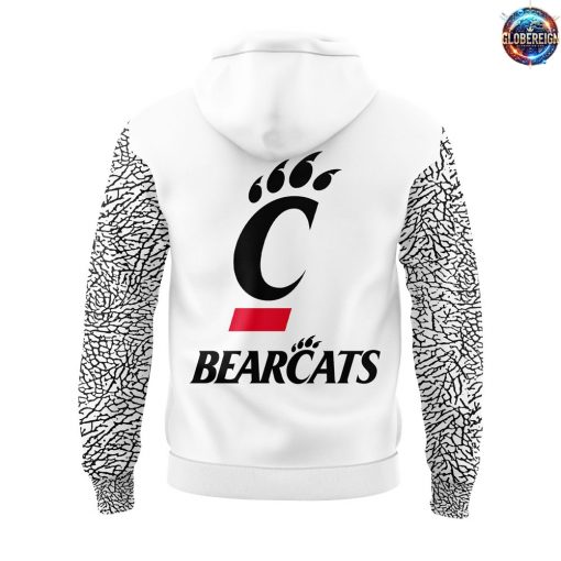 Cincinnati Bearcats Men’s Basketball Black Cat Alternate Uniform White Hoodie