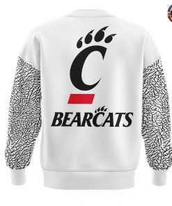 Cincinnati Bearcats Mens Basketball Black Cat Alternate Uniform Whrite Sweatshirt 3