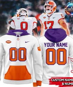 Clemson Tigers Nike Custom 2024 White Hoodie