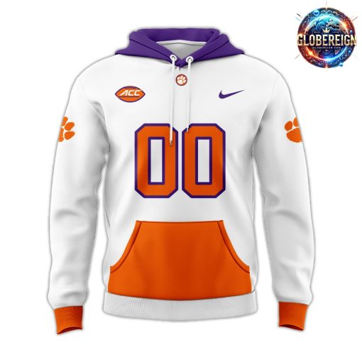 Clemson Tigers Nike Custom 2024 White Hoodie