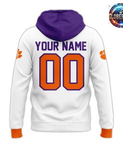 Clemson Tigers Nike Costom 2024 White hoodie