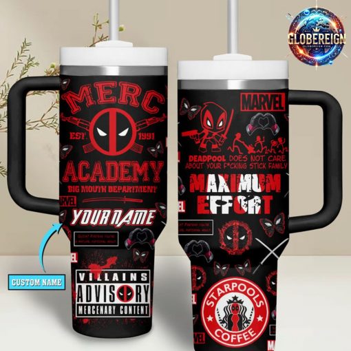 Deadpool Merc Academy Stanley Tumbler Cup