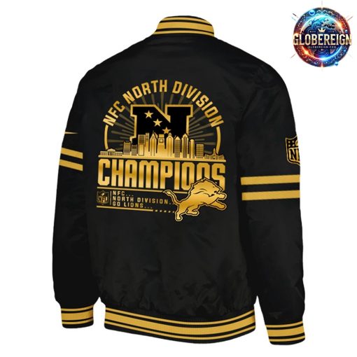 Detroit Lions 2024 NFC North Division Champions Baseball Jacket