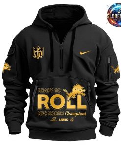 Detroit Lions 2024 NFC North Division Champions Half Zip Hoodie