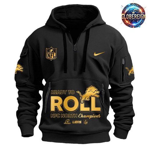 Detroit Lions 2024 NFC North Division Champions Half Zip Hoodie