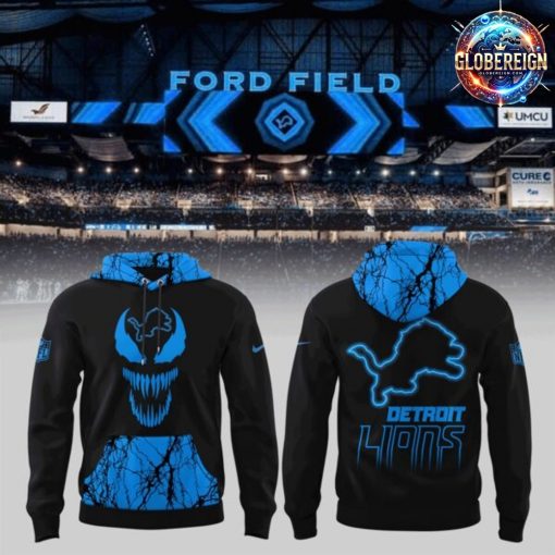 Detroit Lions Venom Dark Mode 2025 Hoodie