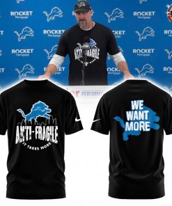 Detroit Lions 2025 We Want More Limited Edition Black T-Shirt