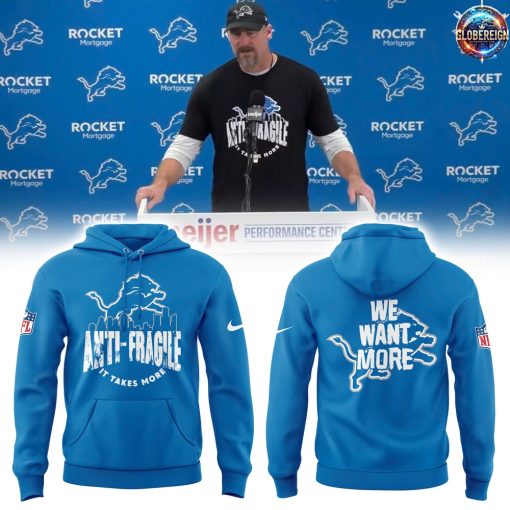 Detroit Lions 2025 We Want More Limited Edition Blue Hoodie