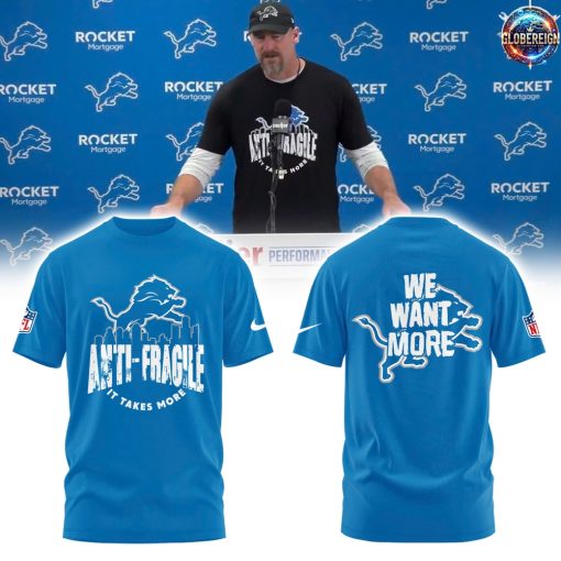 Detroit Lions 2025 We Want More Limited Edition Blue T-Shirt