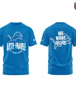 Detroit Lions 2025 We Want More Limited Edition Blue T-Shirt