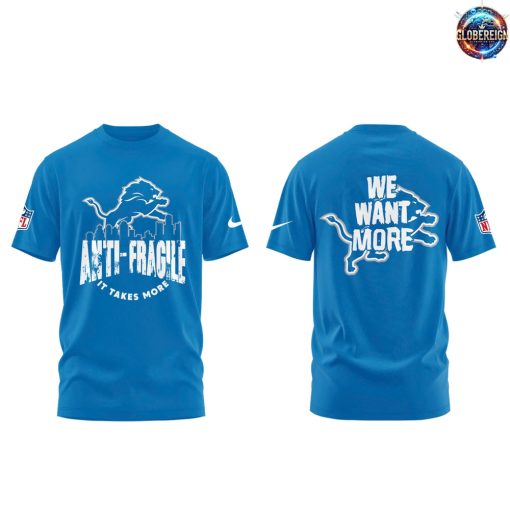 Detroit Lions 2025 We Want More Limited Edition Blue T-Shirt