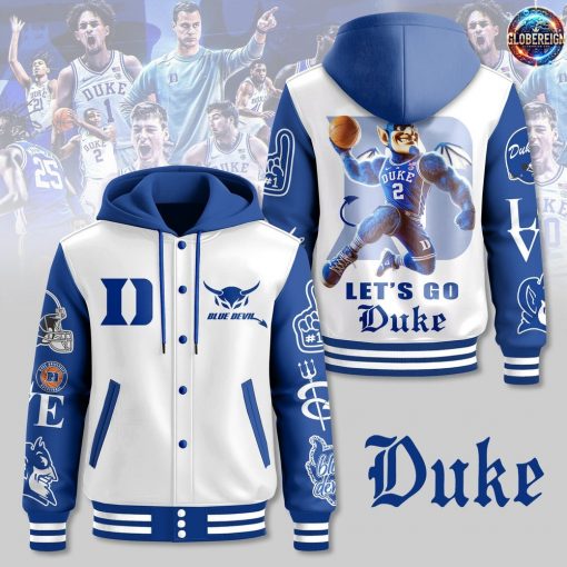 Duke Blue Devils Let’s Go Duke Special Edition Hooded Baseball Jacket