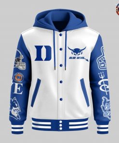 Duke Blue Devils Let’s Go Duke Special Edition Hooded Baseball Jacket