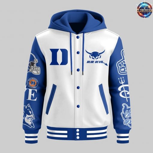 Duke Blue Devils Let’s Go Duke Special Edition Hooded Baseball Jacket