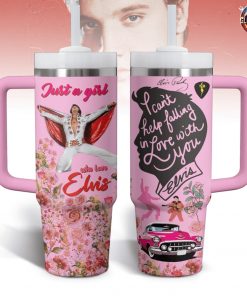 Elvis Presley Pink Flower Stanley Tumbler Cup